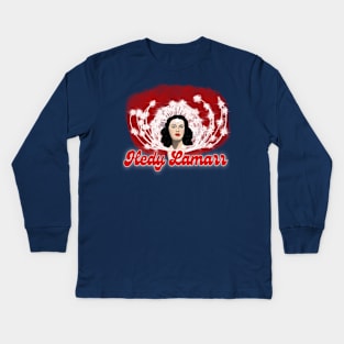 Hedy Lamarr Kids Long Sleeve T-Shirt